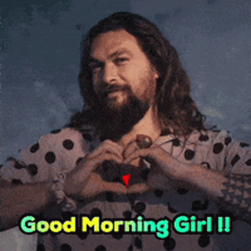 A Man Wearing A Polka Dot Shirt Says Good Morning Girl GIF