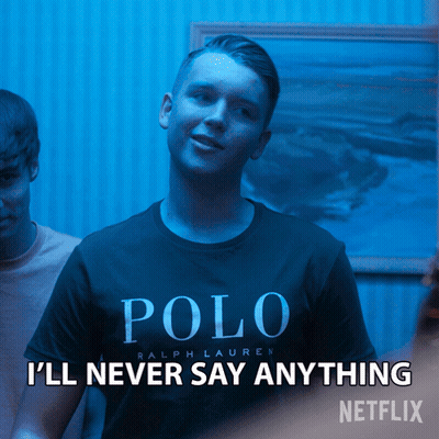 A Man Wearing A Polo Ralph Lauren Shirt Says I 'Ll Never Say Anything GIF