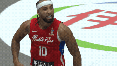 A Man Wearing A Puerto Rico Jersey With The Number 10 GIF