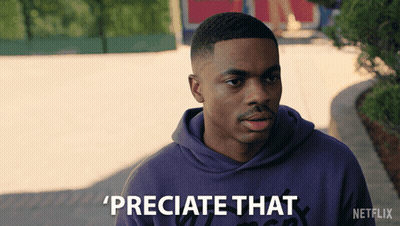 A Man Wearing A Purple Hoodie Says " Precitate That " GIF