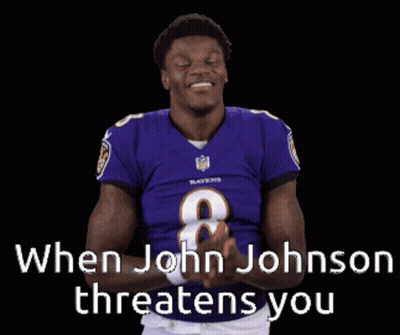 A Man Wearing A Ravens Jersey With The Number 8 GIF