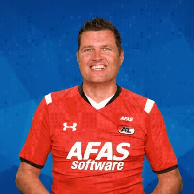 A Man Wearing A Red Afas Software Shirt GIF