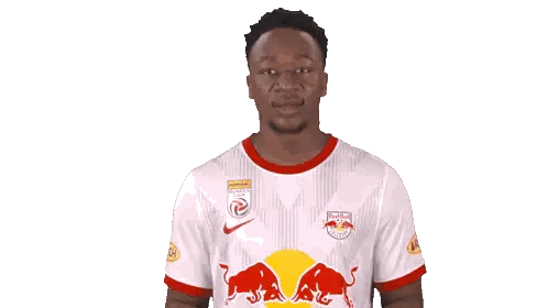 A Man Wearing A Red Bull Jersey Covering His Eyes With His Hands Sticker
