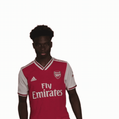 A Man Wearing A Red Fly Emirates Shirt GIF