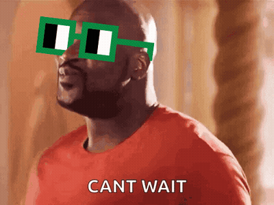 A Man Wearing A Red Shirt And Sunglasses Says Cant Wait GIF