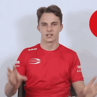 A Man Wearing A Red Shirt That Says Errea GIF