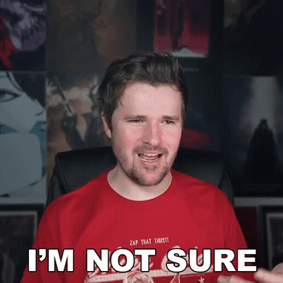 A Man Wearing A Red Shirt That Says Zap That Thirst Is Not Sure GIF
