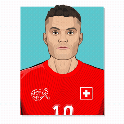 A Man Wearing A Red Shirt With The Number 10 On The Front GIF