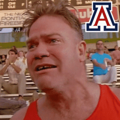 A Man Wearing A Red Tank Top With An A Logo On It GIF