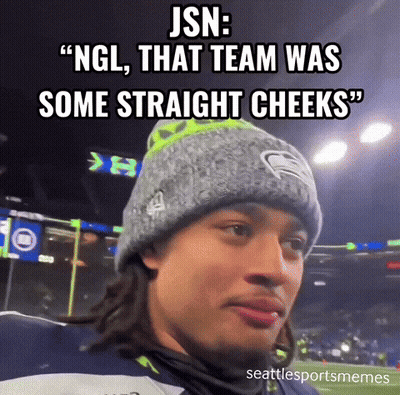 A Man Wearing A Seattle Seahawks Hat And A Jsn Meme GIF