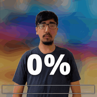 A Man Wearing A Shirt That Says 0 % On It GIF