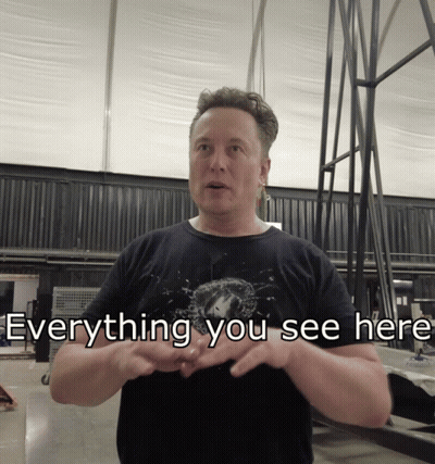 A Man Wearing A Shirt That Says " Everything You See Here " GIF
