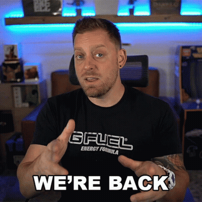 A Man Wearing A Shirt That Says Gfuel Energy Formula GIF