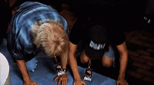 A Man Wearing A Shirt That Says ' Hulk ' On It GIF