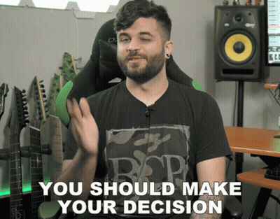 A Man Wearing A Shirt That Says Rcp On It Says You Should Make Your Decision GIF