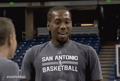 A Man Wearing A Shirt That Says San Antonio Basketball On It GIF