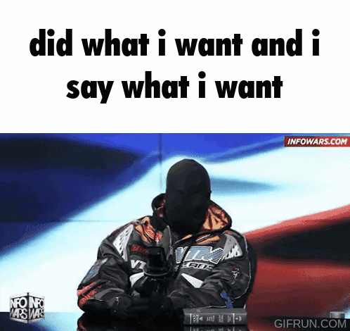 Man In Ski Mask Say What I Want GIF