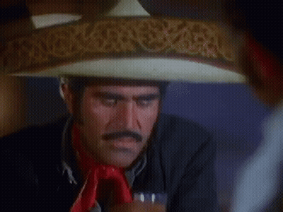 A Man Wearing A Sombrero Is Drinking A Glass Of Beer . GIF