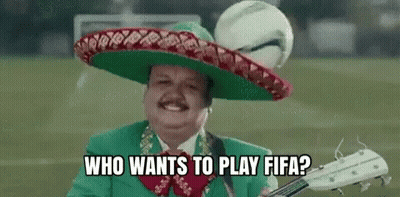 A Man Wearing A Sombrero Is Playing A Guitar And Singing . GIF