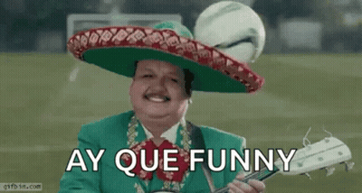 A Man Wearing A Sombrero Is Playing A Guitar And Smiling . GIF