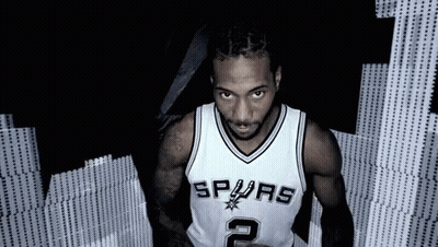 A Man Wearing A Spurs Jersey With The Number 2 GIF
