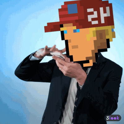 A Man Wearing A Suit And A Hat With The Number 24 On It Looks At His Phone GIF