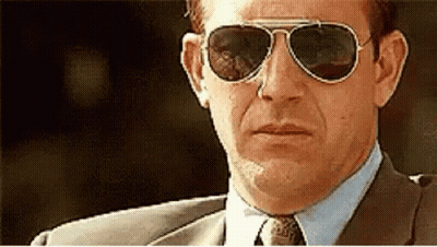 A Man Wearing A Suit And Tie Is Wearing Sunglasses GIF