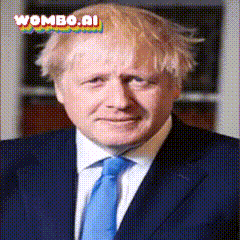 A Man Wearing A Suit And Tie With The Word Wombo.ai On The Bottom GIF