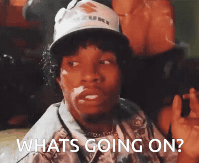 A Man Wearing A Suzuki Hat Says " Whats Going On " GIF