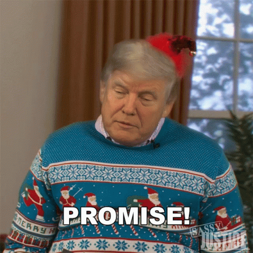 A Man Wearing A Sweater That Says Promise GIF