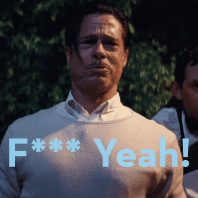A Man Wearing A Sweater That Says Yeah On It GIF