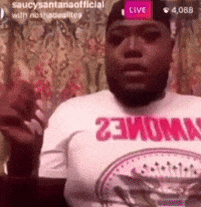 A Man Wearing A T-Shirt That Says 23Homas On It GIF