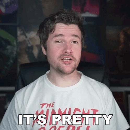 A Man Wearing A T-Shirt That Says It 'S Pretty On It GIF