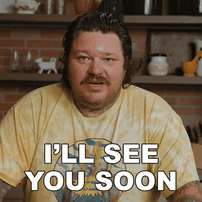 A Man Wearing A Tie Dye Shirt Says I 'Ll See You Soon GIF