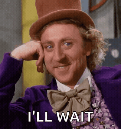 A Man Wearing A Top Hat And A Bow Tie Says I 'Ll Wait GIF