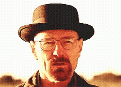 A Man Wearing A Top Hat And Glasses Is Looking At The Camera GIF