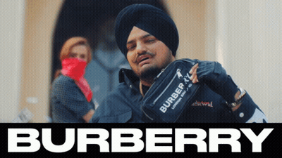 A Man Wearing A Turban Holds A Burberry Bag GIF