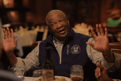 A Man Wearing A Vest That Says ' Mrs ' On It Says ' I 'M Joking ' GIF