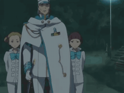 A Man Wearing A White And Blue Hat With A Gold Emblem On It GIF