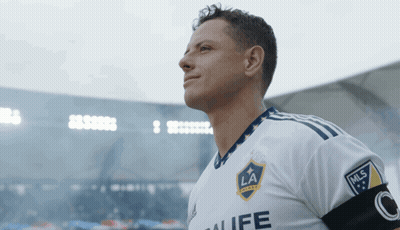 A Man Wearing A White La Galaxy Jersey GIF