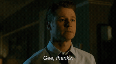 A Man Wearing A White Shirt And Tie Says Gee Thanks GIF