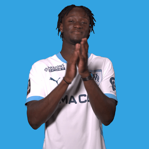 A Man Wearing A White Shirt That Says Parion Sport Is Clapping GIF