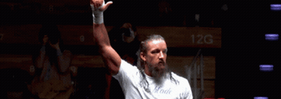 A Man Wearing A White Shirt That Says ' Powerblade ' On It GIF