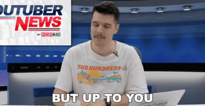 A Man Wearing A White Shirt That Says The Hundreds On It GIF