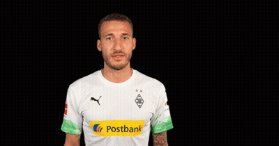 A Man Wearing A White Shirt With A Postbank Logo On The Sleeve GIF
