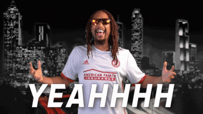 A Man Wearing A White Shirt With The Word American Family Insurance On It GIF