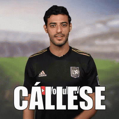A Man Wearing An Adidas Jersey Says Callese In White Letters GIF