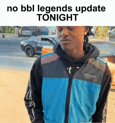 A Man Wearing An Amazon Jacket Stands In Front Of A Car And Says No Bbl Legends Update Tonight GIF