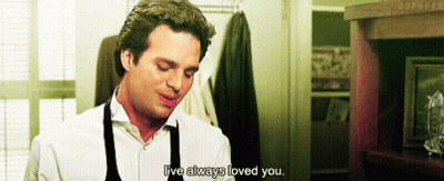 A Man Wearing An Apron Says " Live Always Loved You " GIF