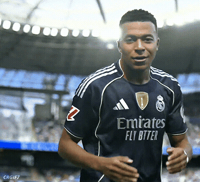 A Man Wearing An Emirates Fly Bitter Jersey Is Running GIF